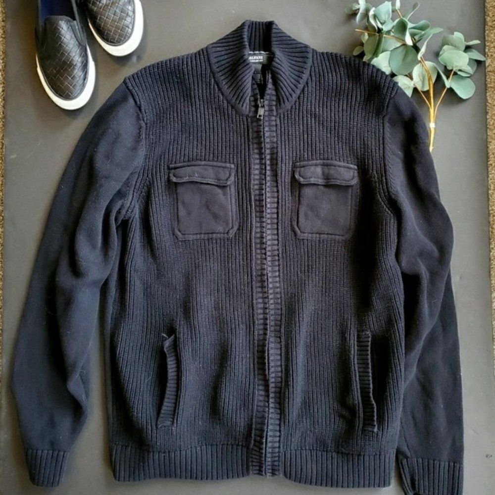 Alfani Black Zipped up Cardigan